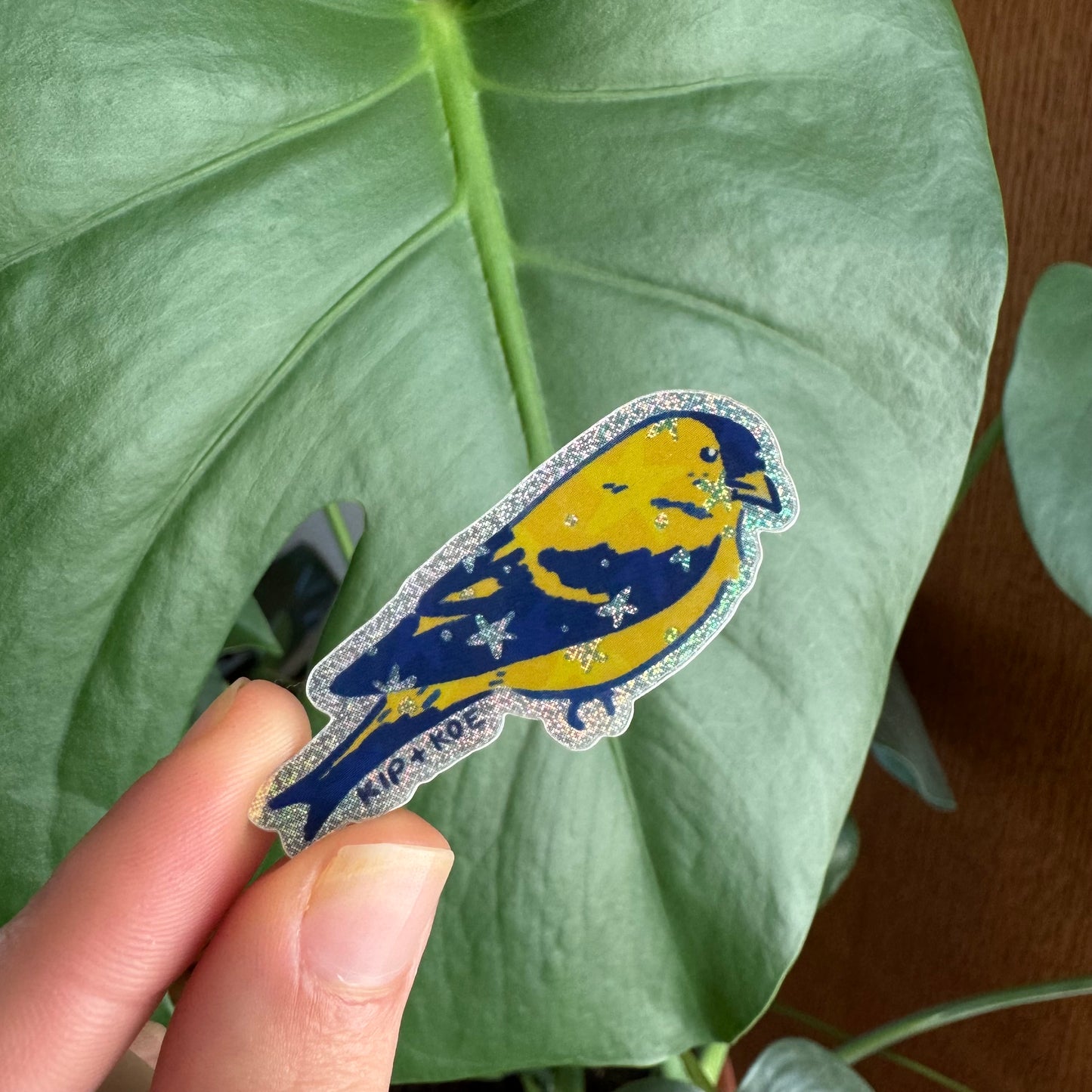 Sparkly Goldfinch Sticker