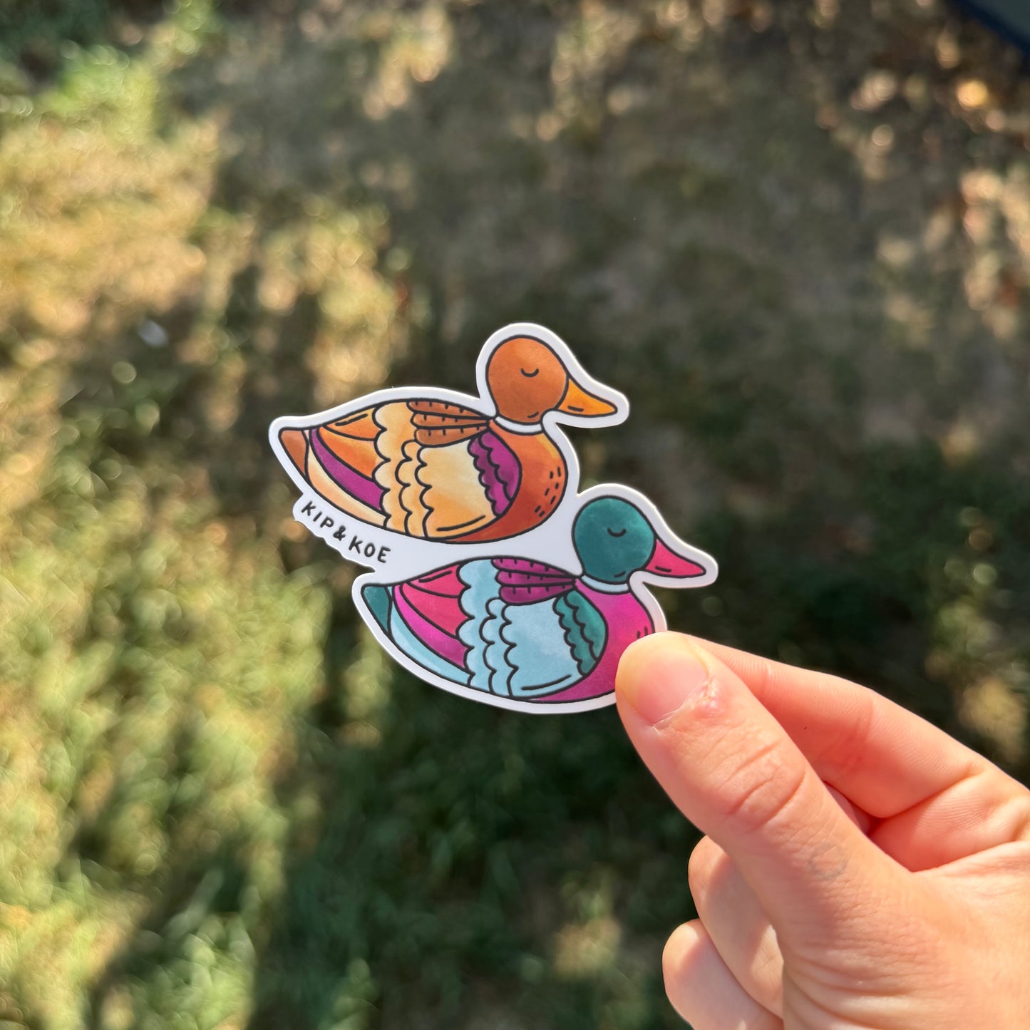 Fall Ducks Sticker