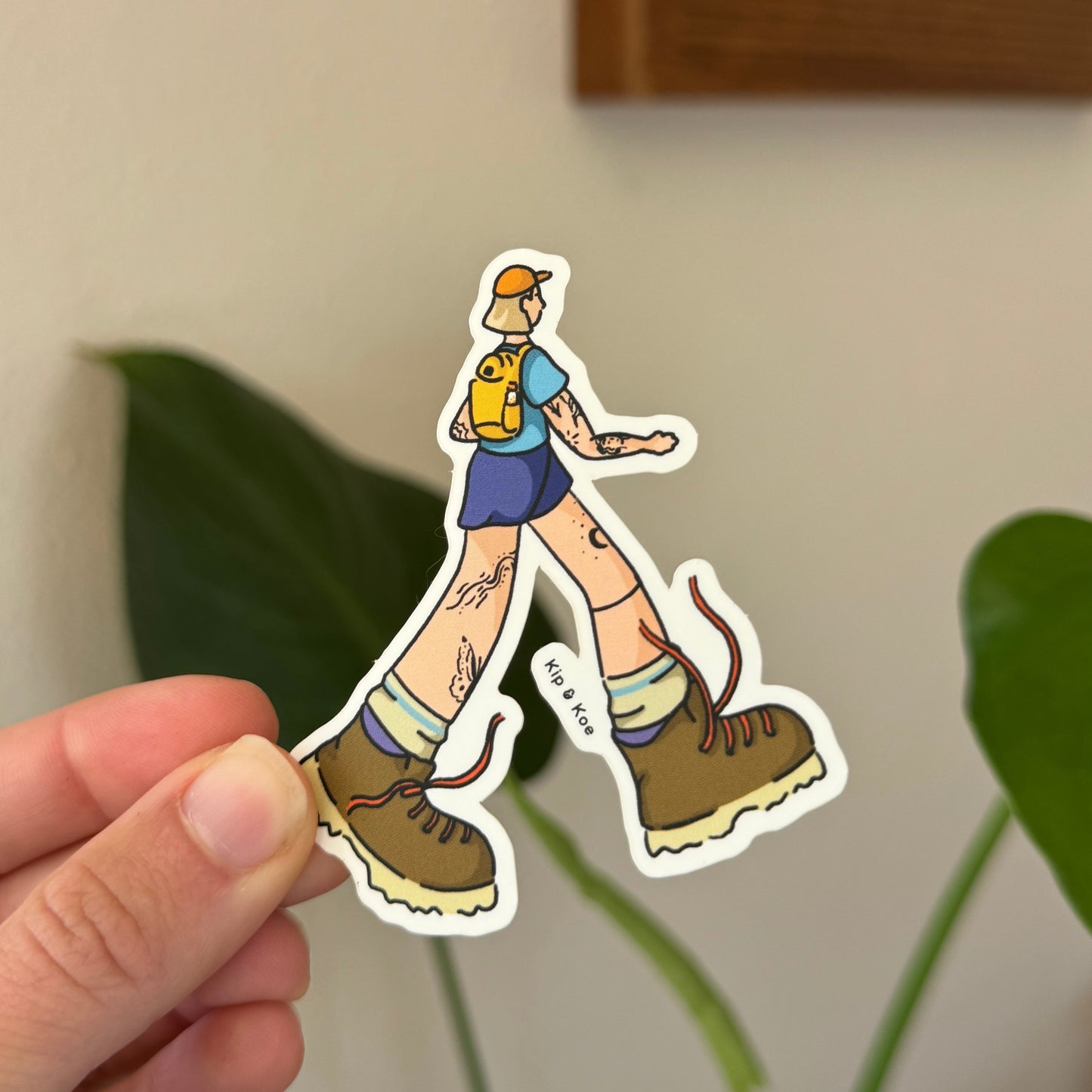 Hiker Girl Sticker