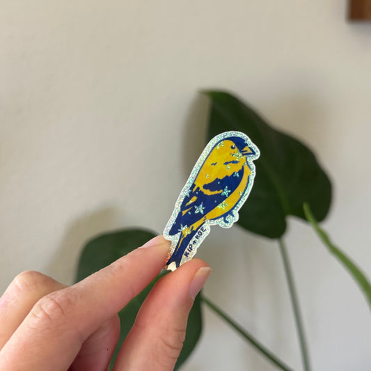 Sparkly Goldfinch Sticker